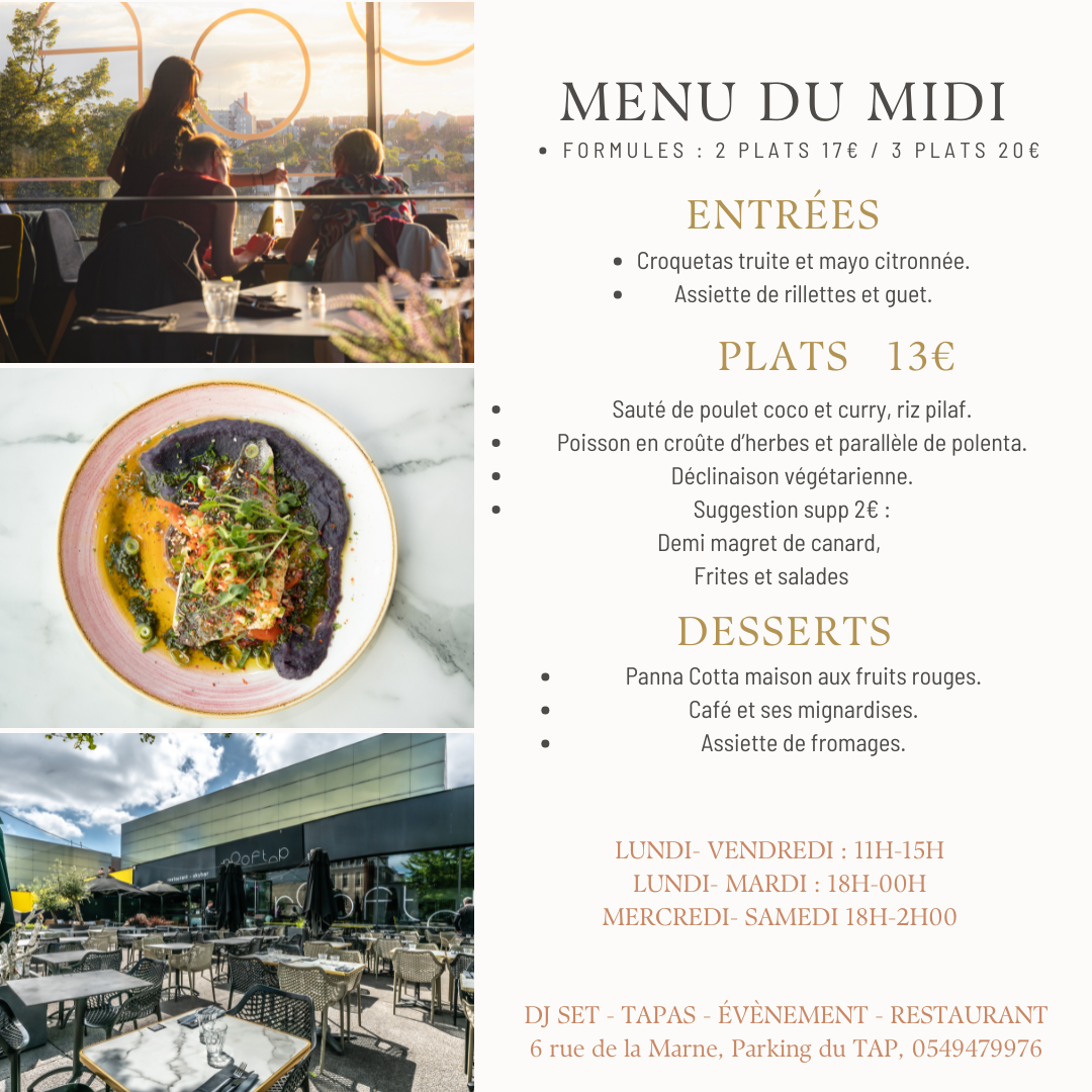 horaires le rooftop poitiers